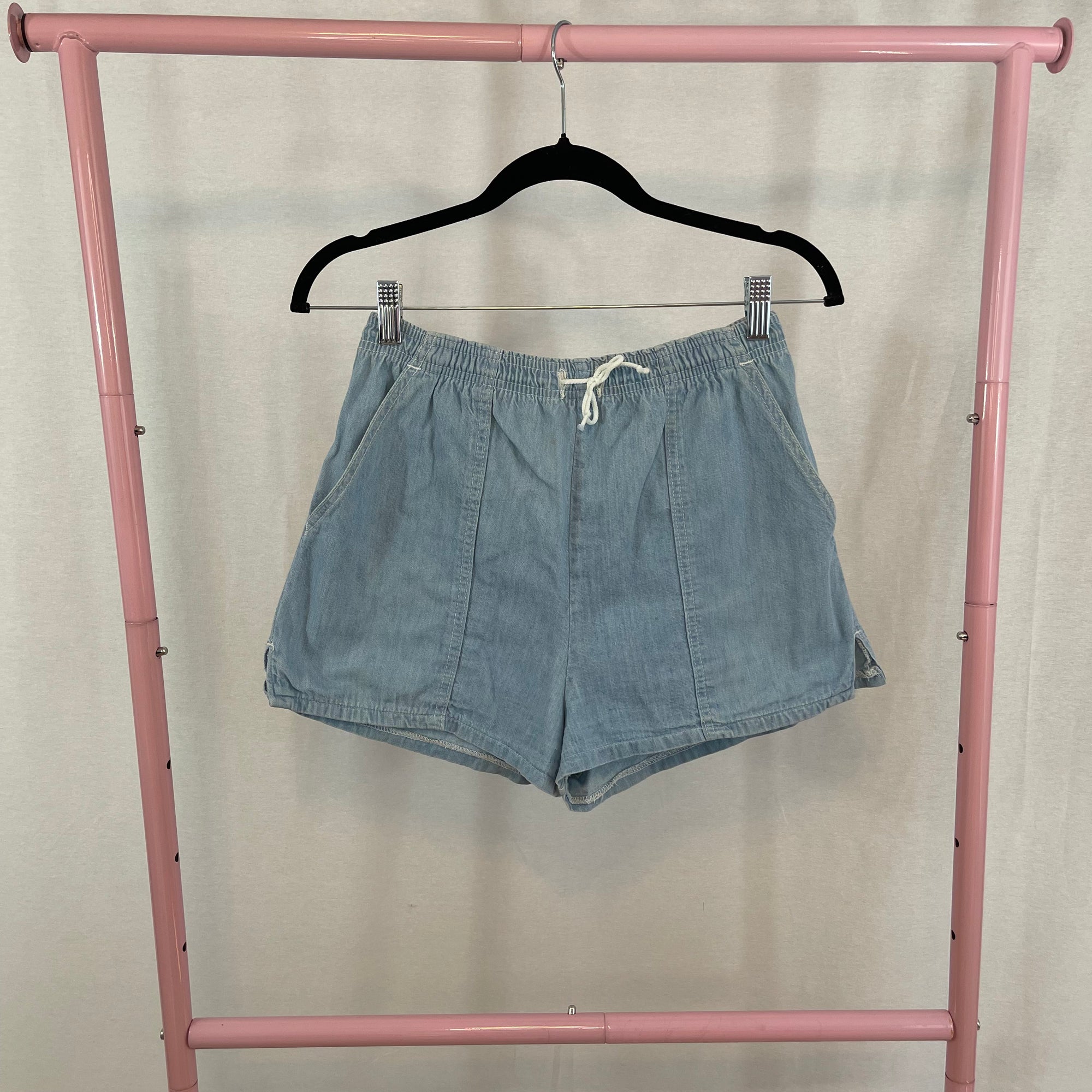 Vintage Wrangler Drawstring Cotton Denim Shorts size Juniors 11