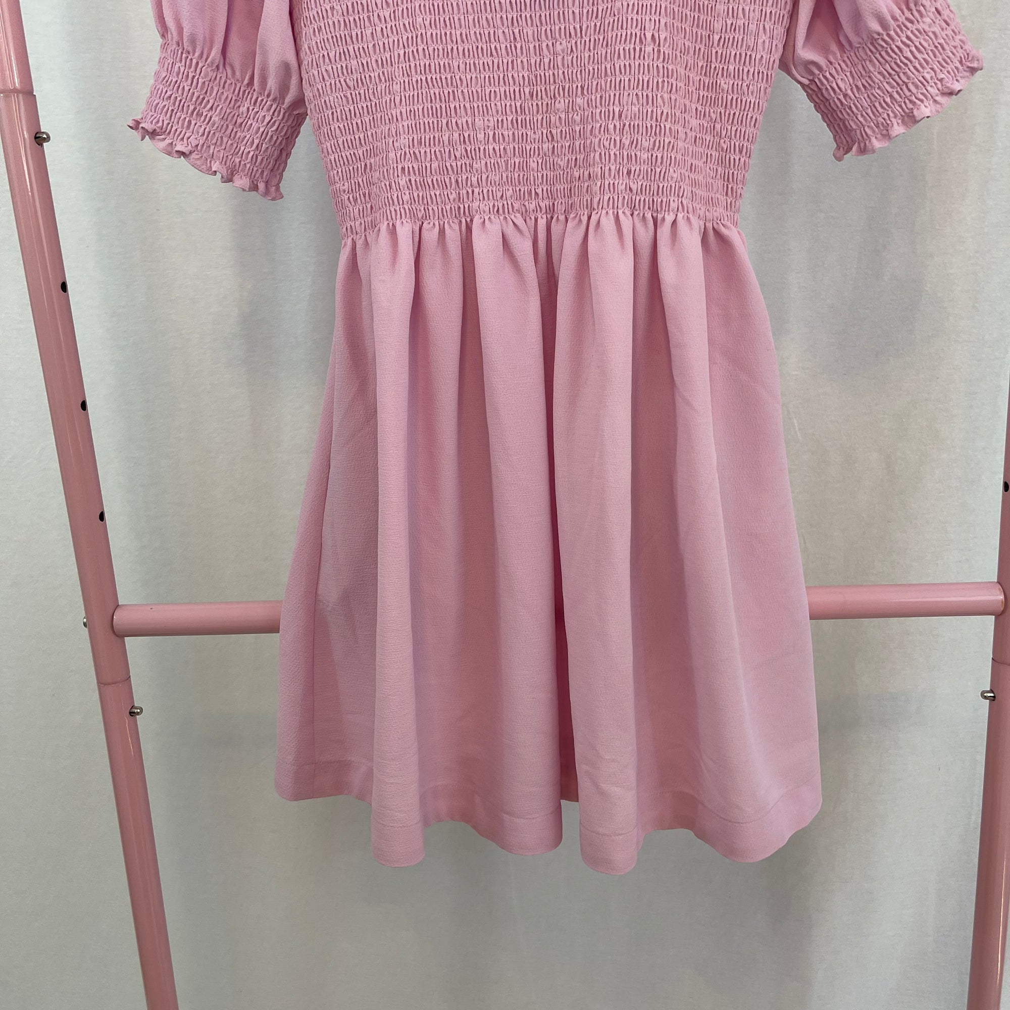 Hill House Pink Puffer Sleeve Louisa The Nap Dress size Medium