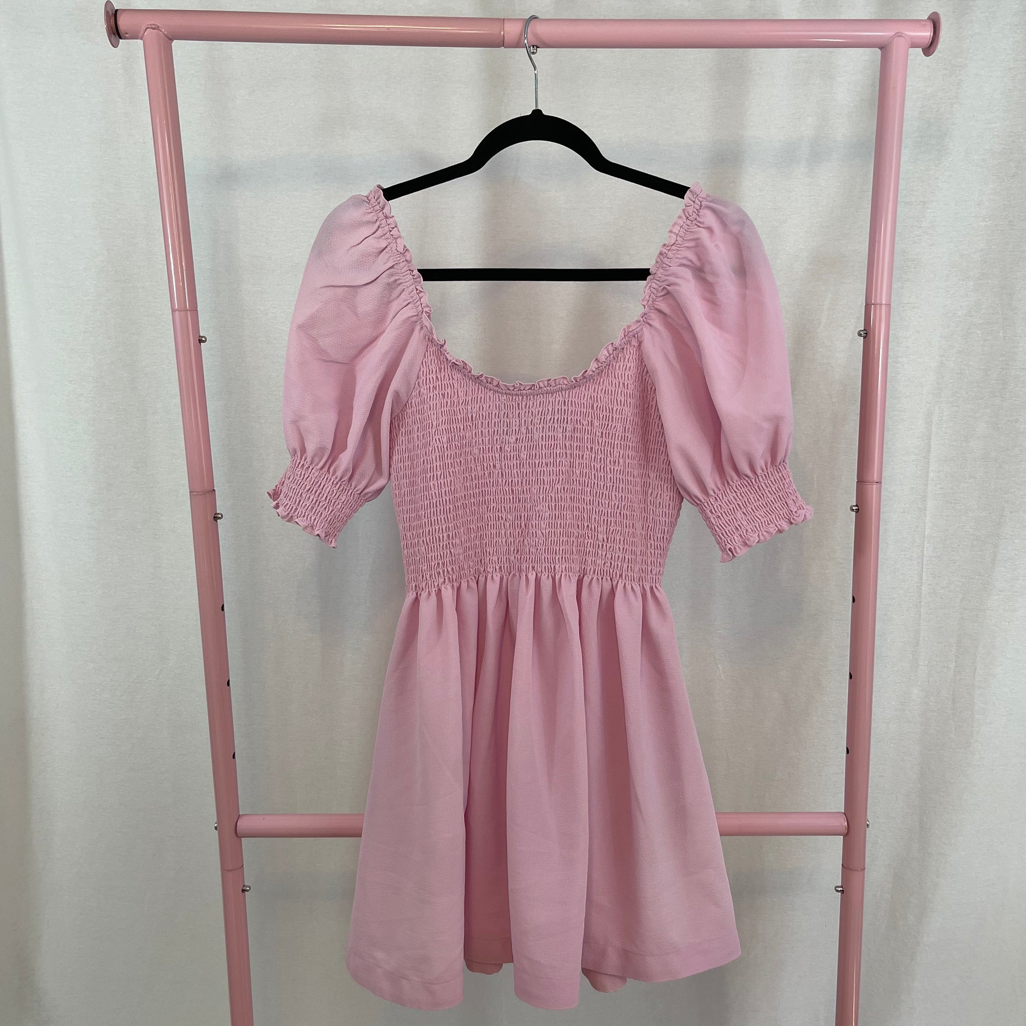 Hill House Pink Puffer Sleeve Louisa The Nap Dress size Medium