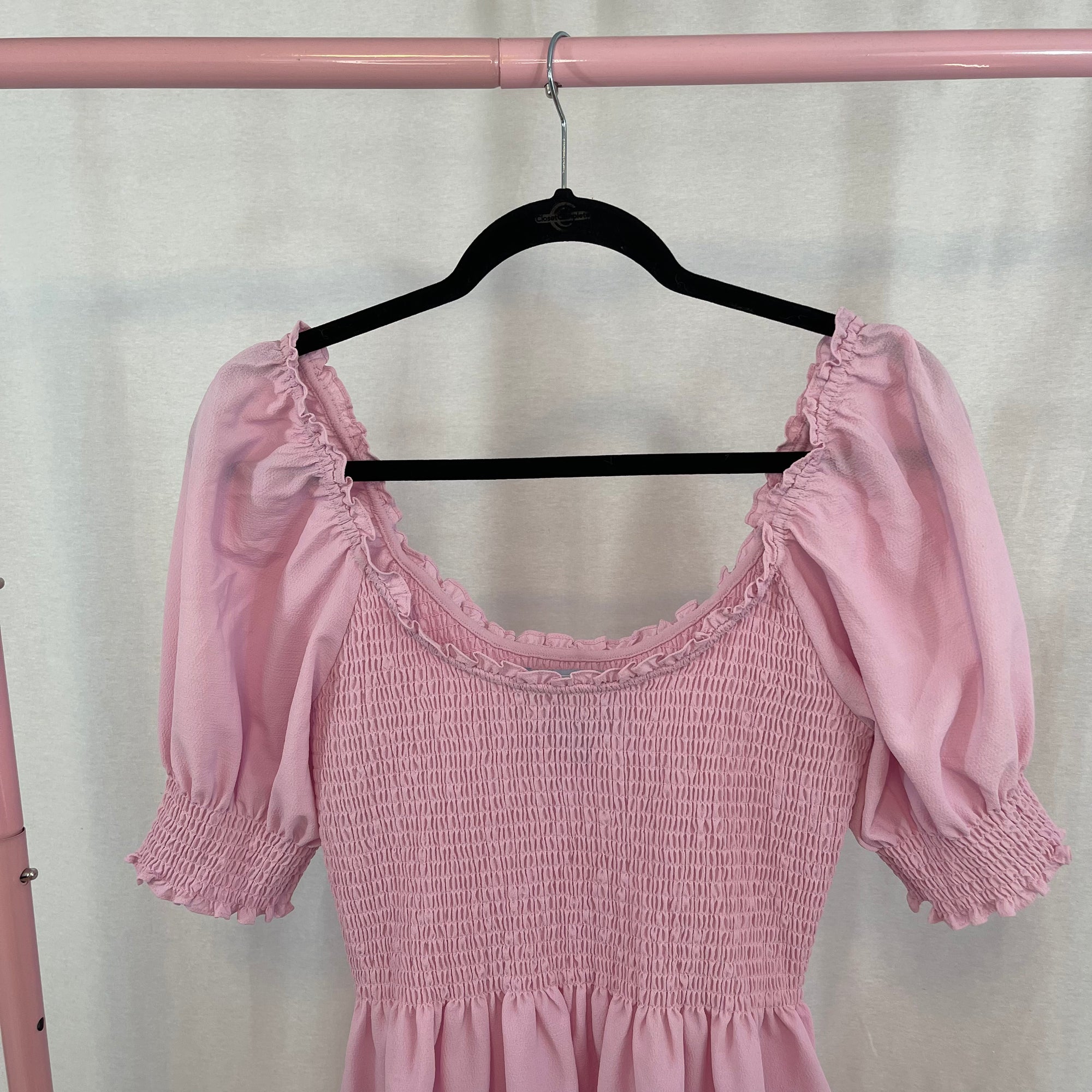 Hill House Pink Puffer Sleeve Louisa The Nap Dress size Medium