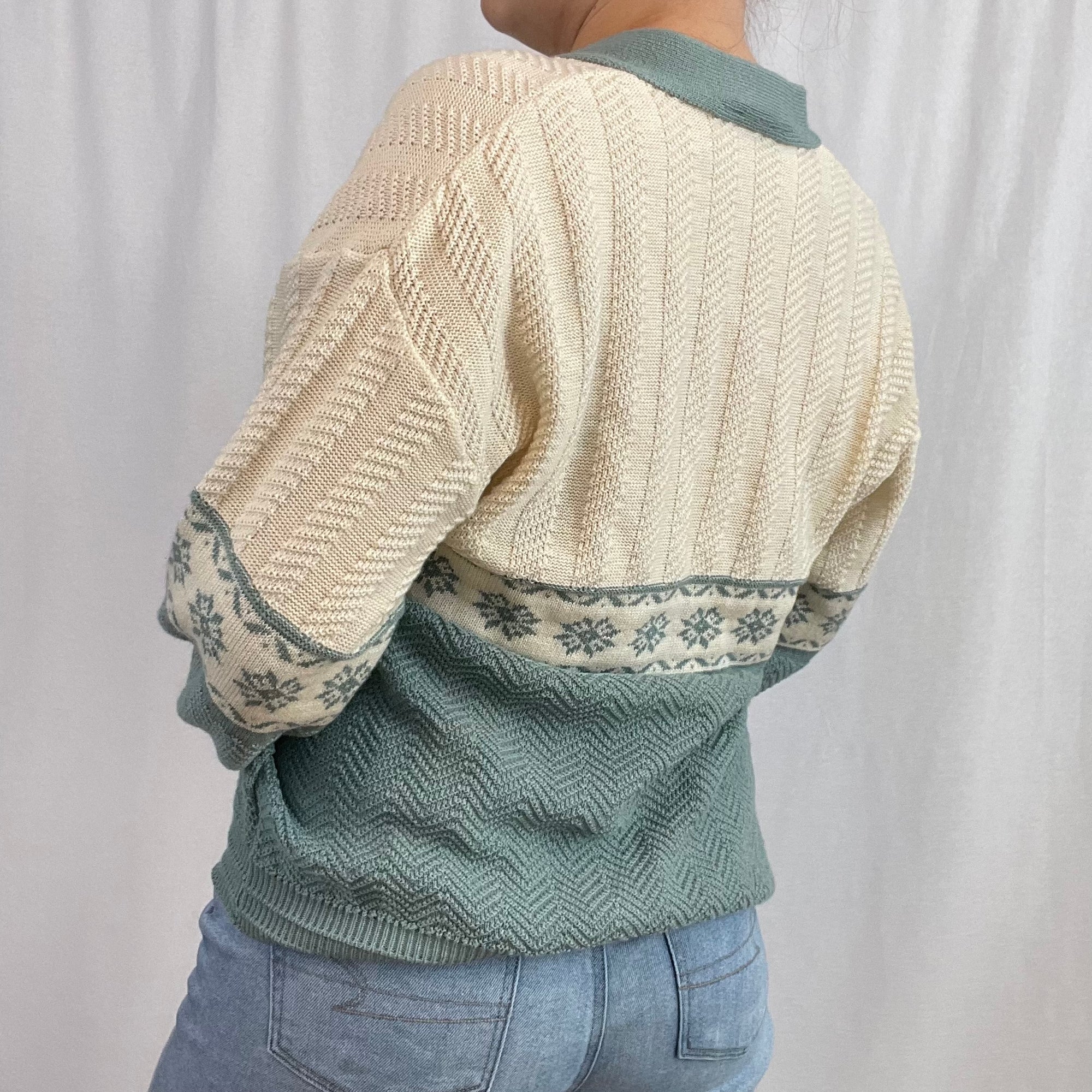 Vintage Navy Club Percost Argyle Cardigan Grandpa Sweater size XL