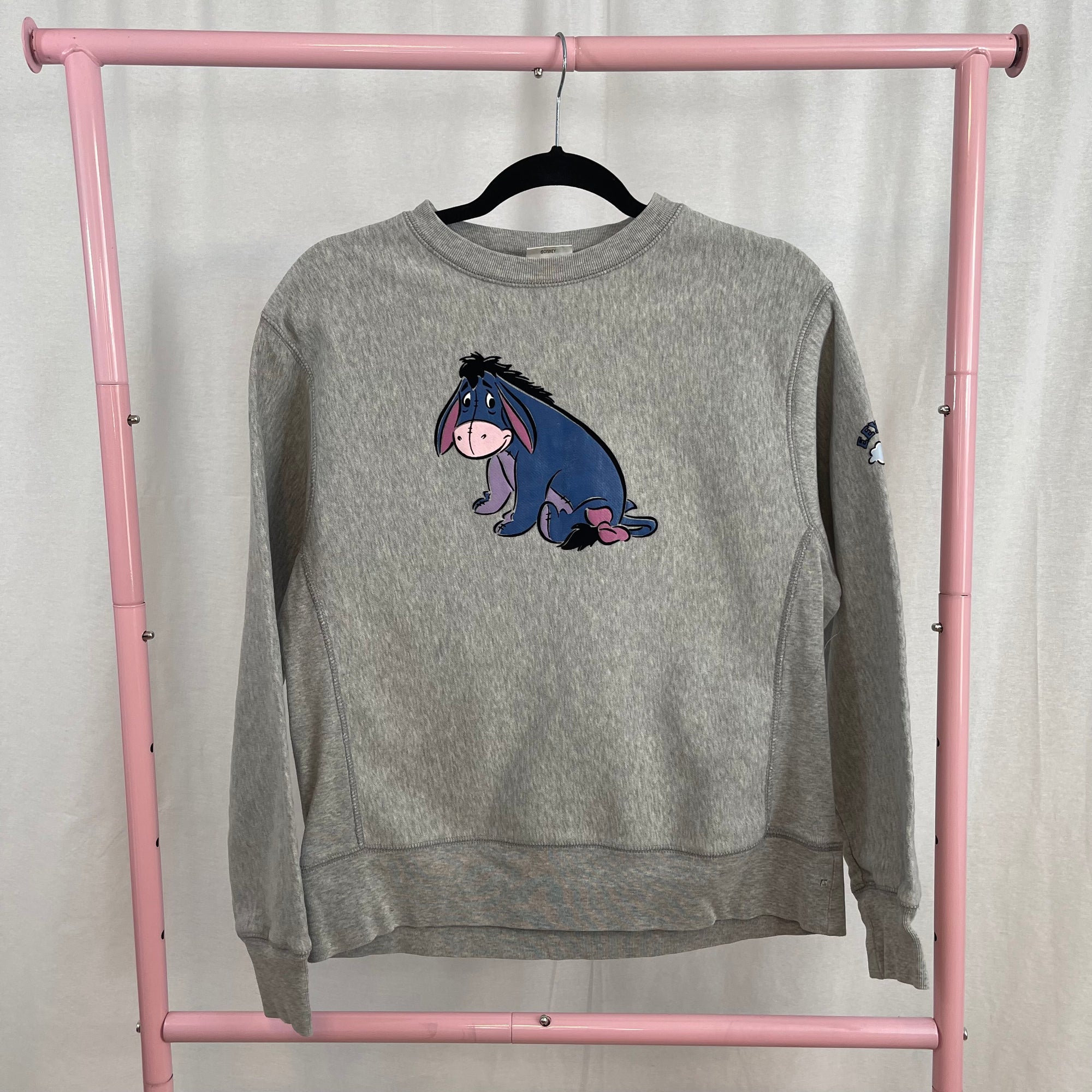 Vintage The Disney Store Eeyore Graphic Grey Crewneck Size M