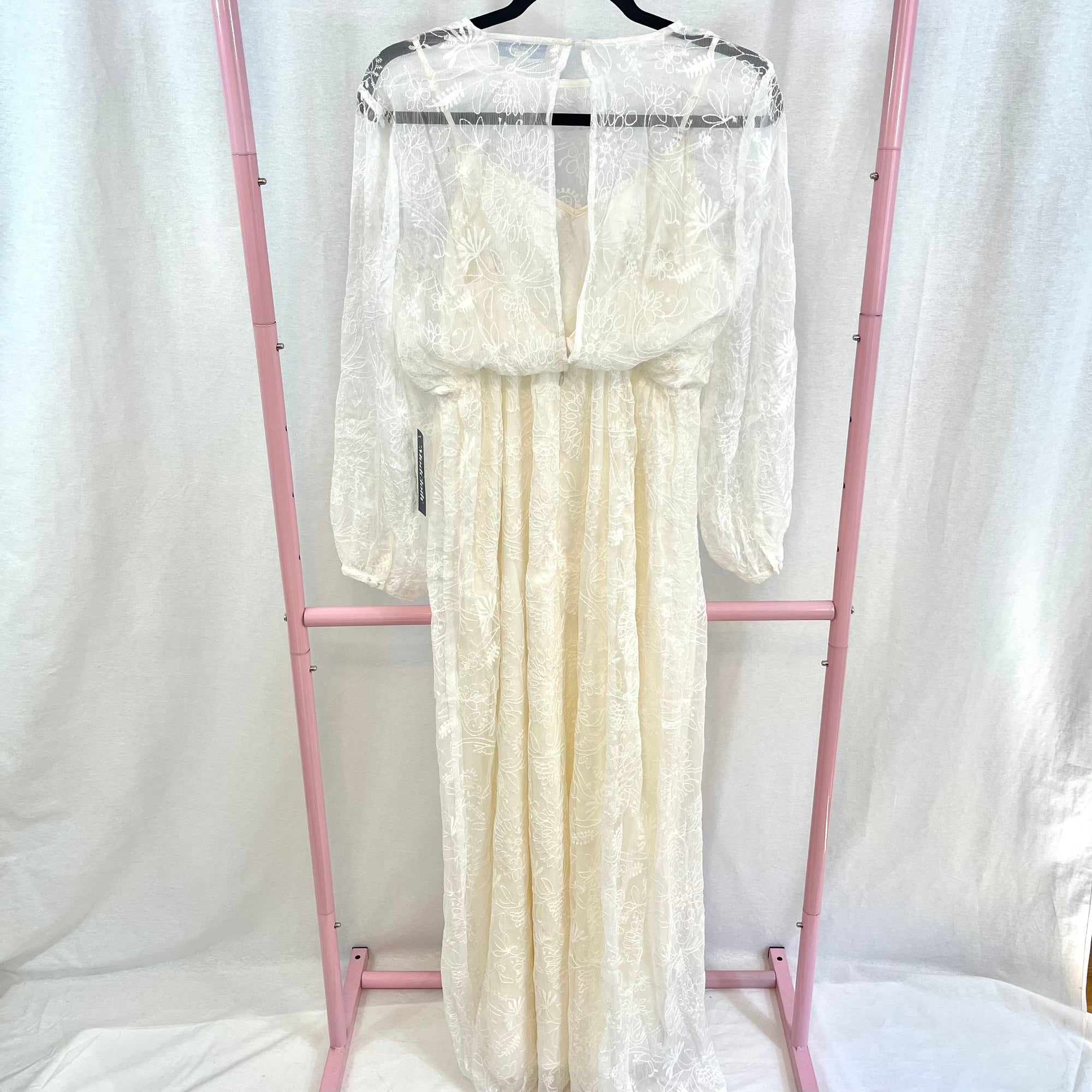 NWT Modcloth Lace Lined Long Sleeve Maxi Dress size Medium