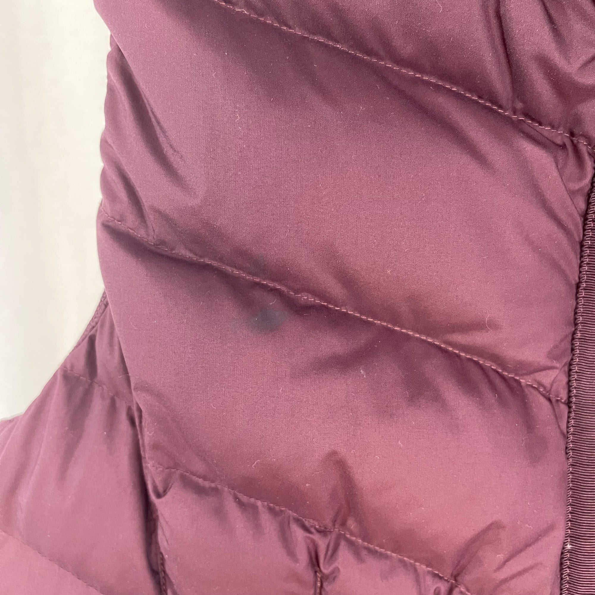 Athleta Maroon Long Down Puffer Vest size Medium