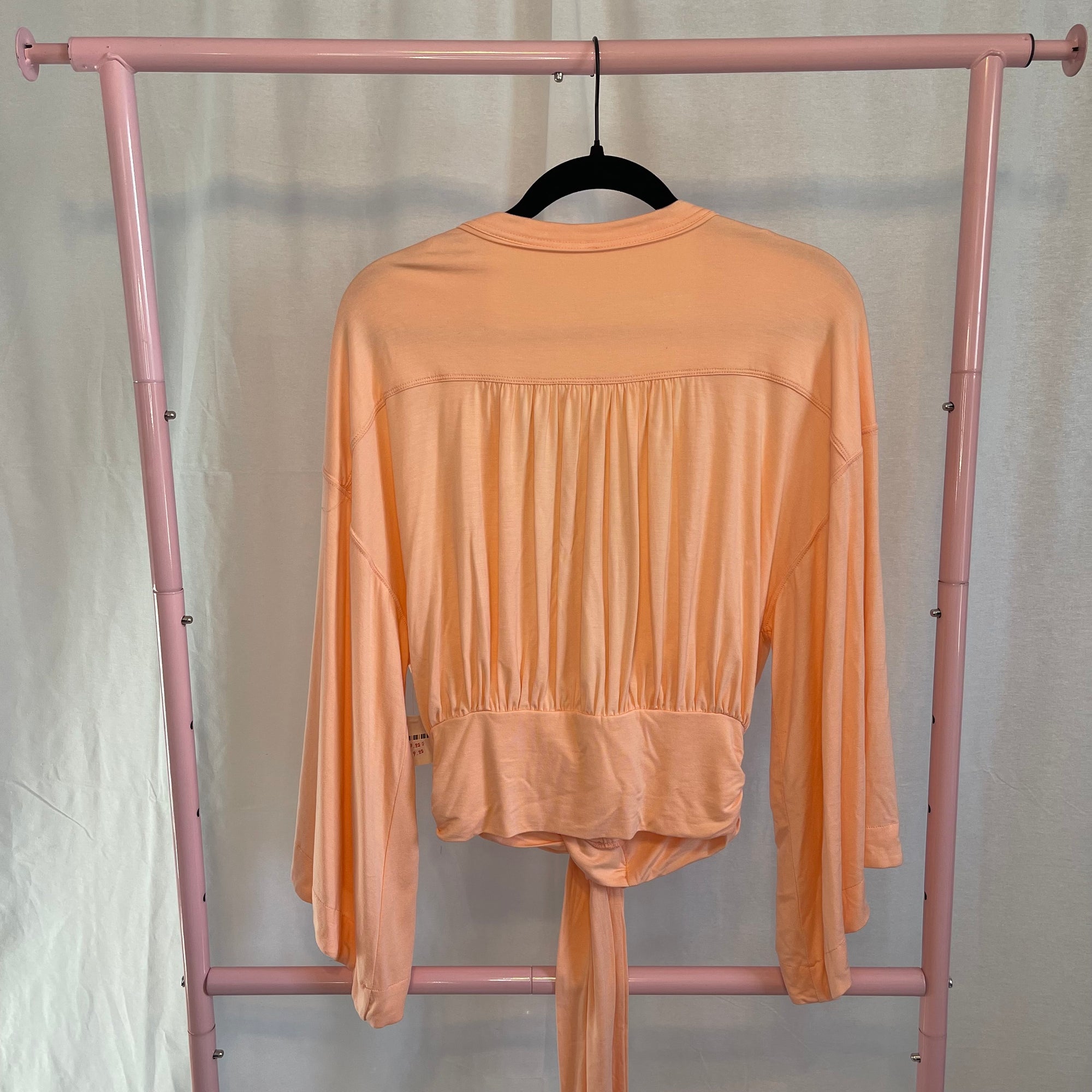 NWT Free People Orange Open Front Knit Top size Medium