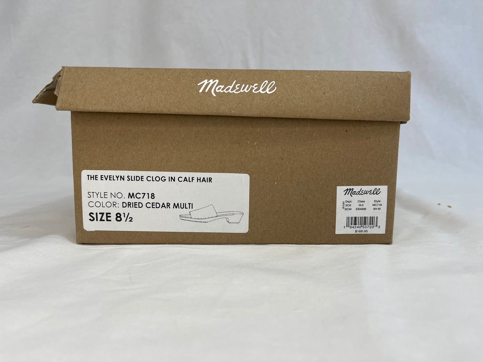 NIB Madewell Evelyn Slide Clog size 8.5