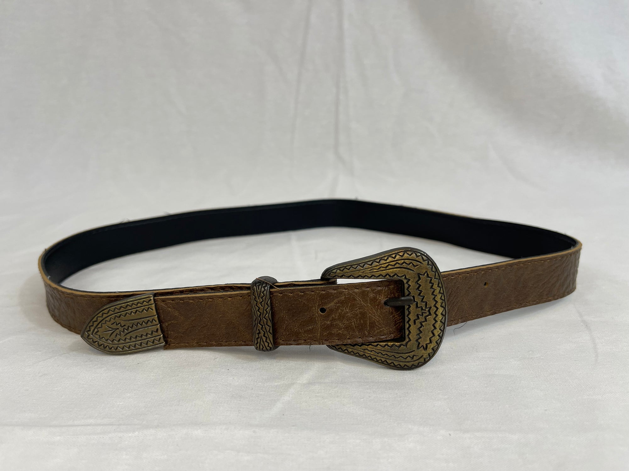 Vintage Soft Leather Buckle Belt