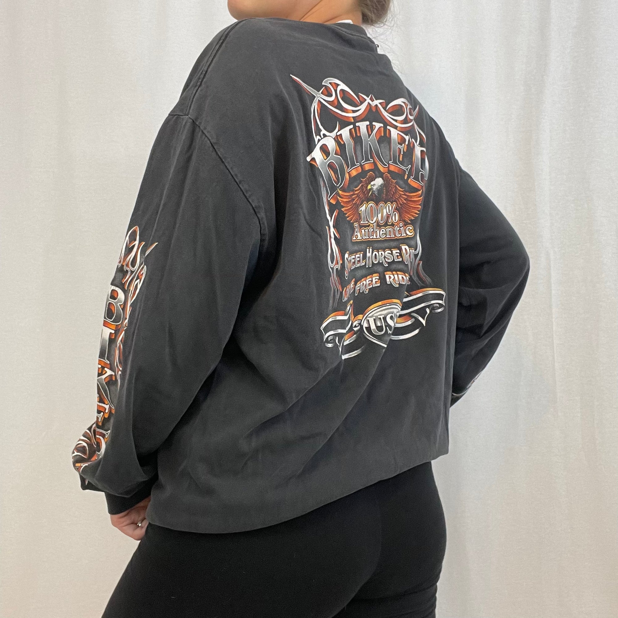 Harley Davidson BIKER Graphic Long Sleeve Shirt size XL