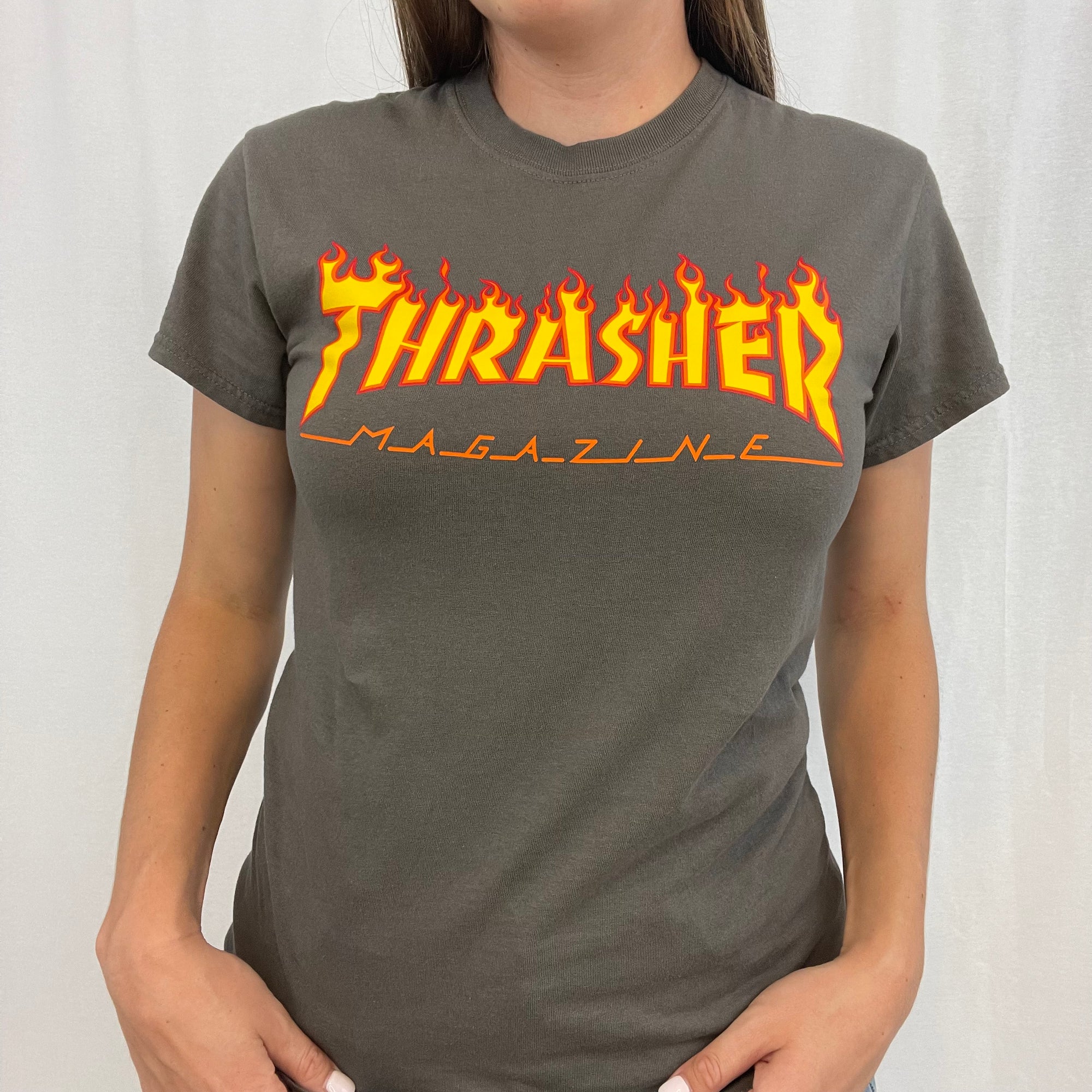 Thrasher Flame Spellout Tshirt