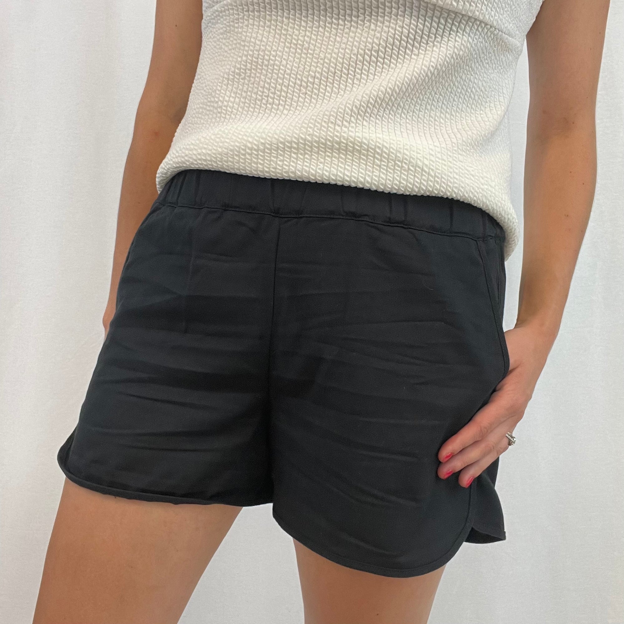 NWT Madewell Black Cotton Shorts size Small