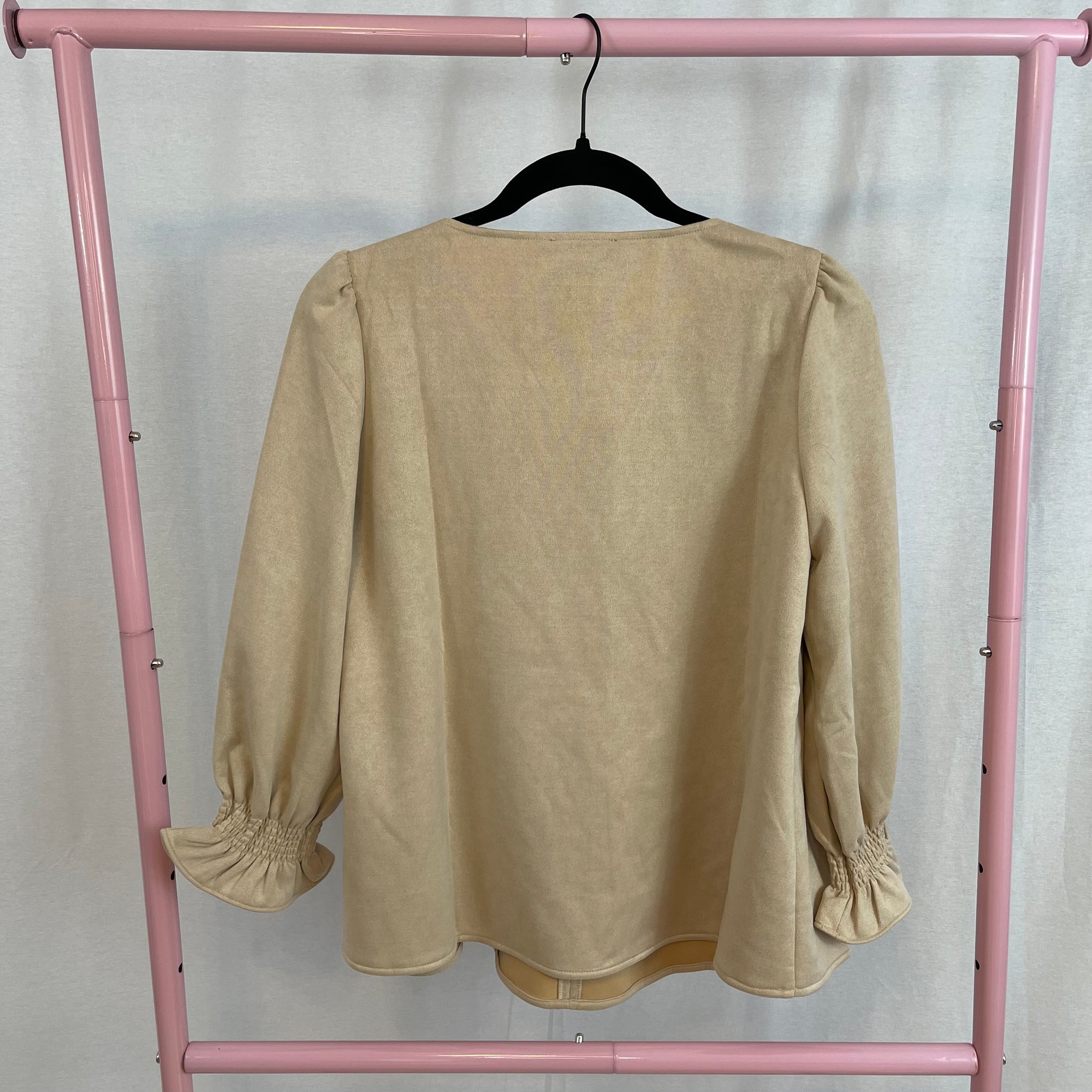 NWT Tuckernuck Bone Suede Easton Blouse Top size Small