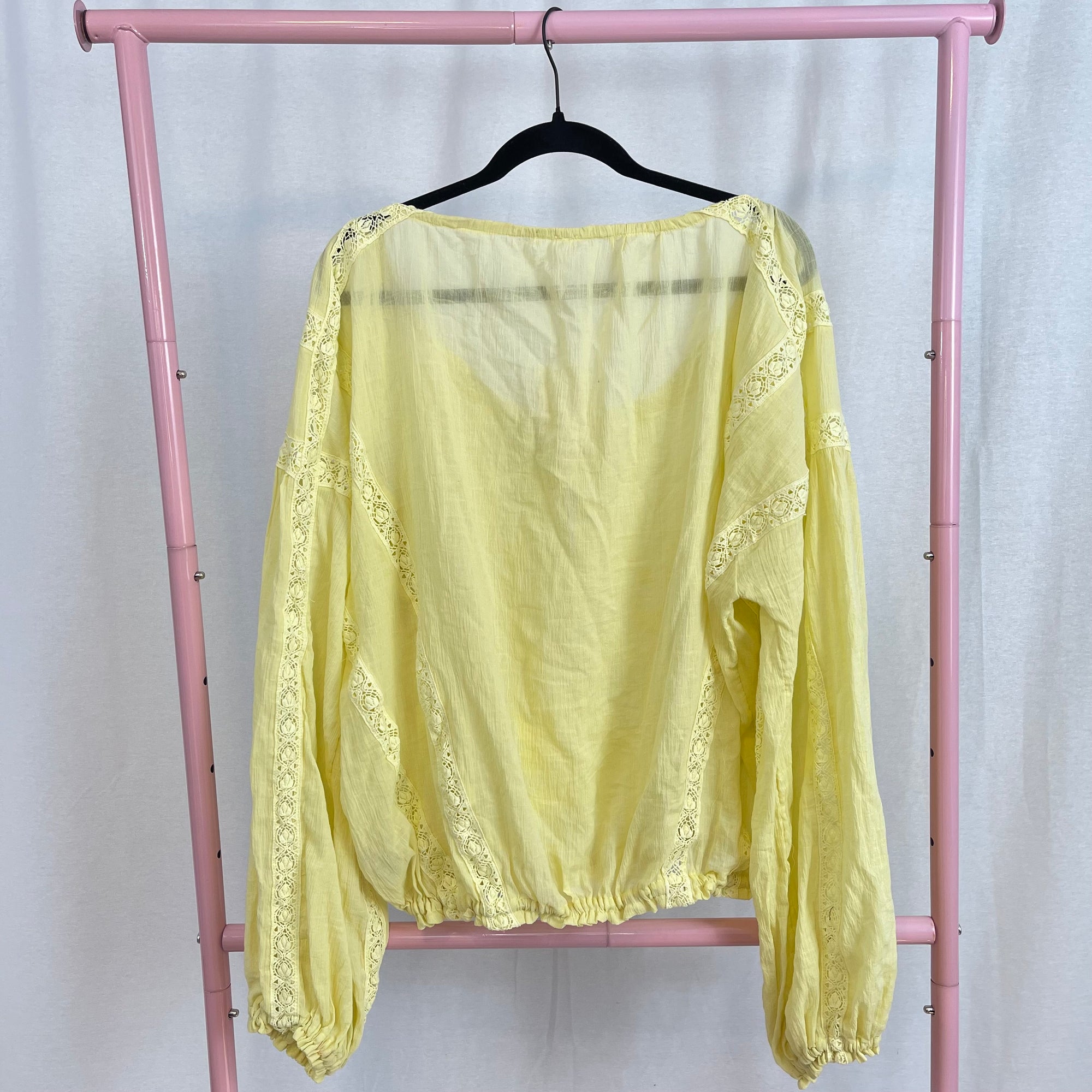 NWT Free People Lemon Gala Boho Blouse size Medium