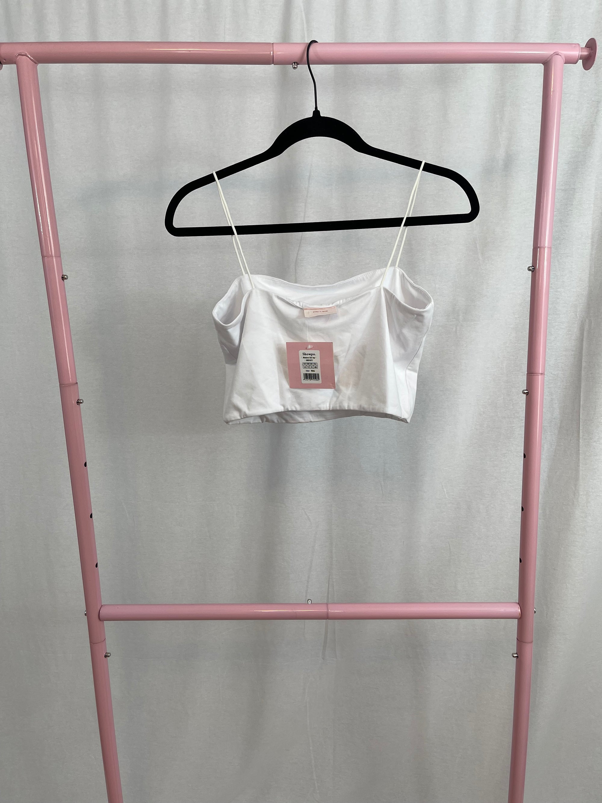 NWT Showpo White Cropped Tank Top size 8