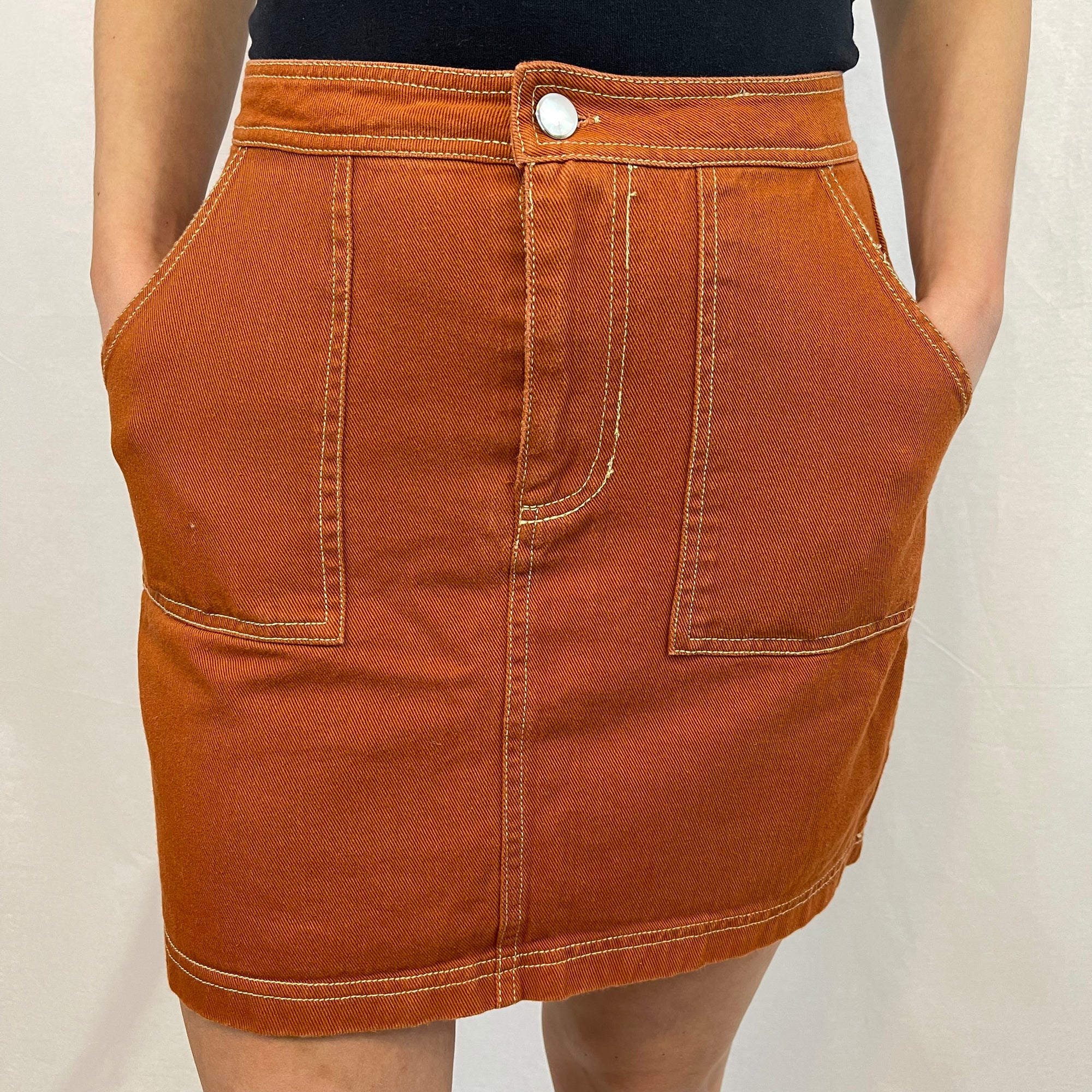 Sofi Angel Orange Mini Skirt size Medium