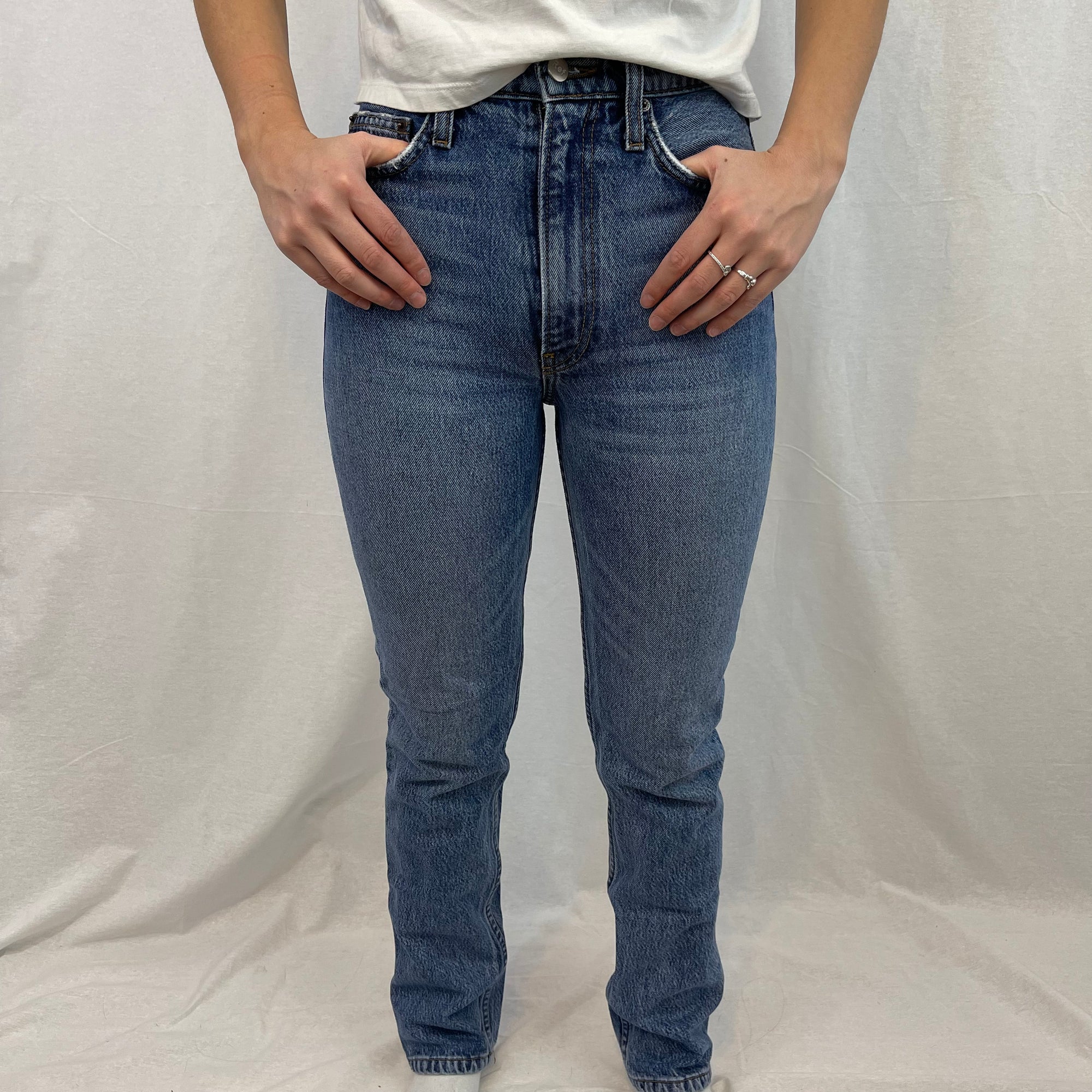 Reformation Medium Wash Skinny Jeans size 24