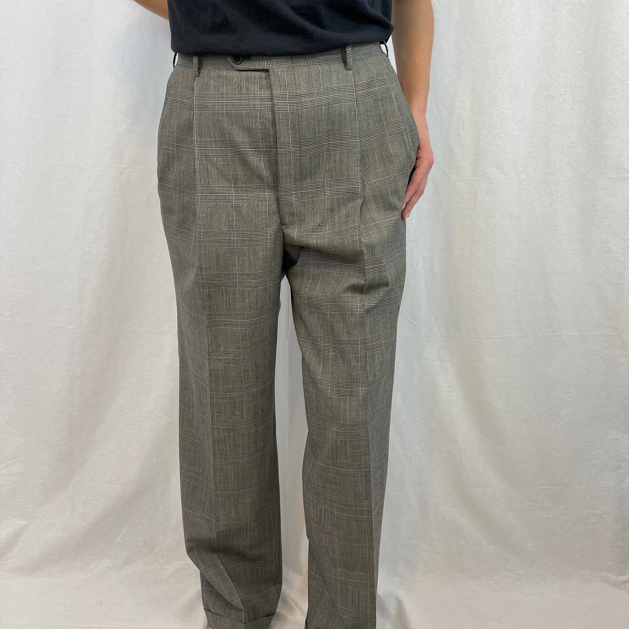 Vintage Men's Christian Dior Plaid Trouser Pant