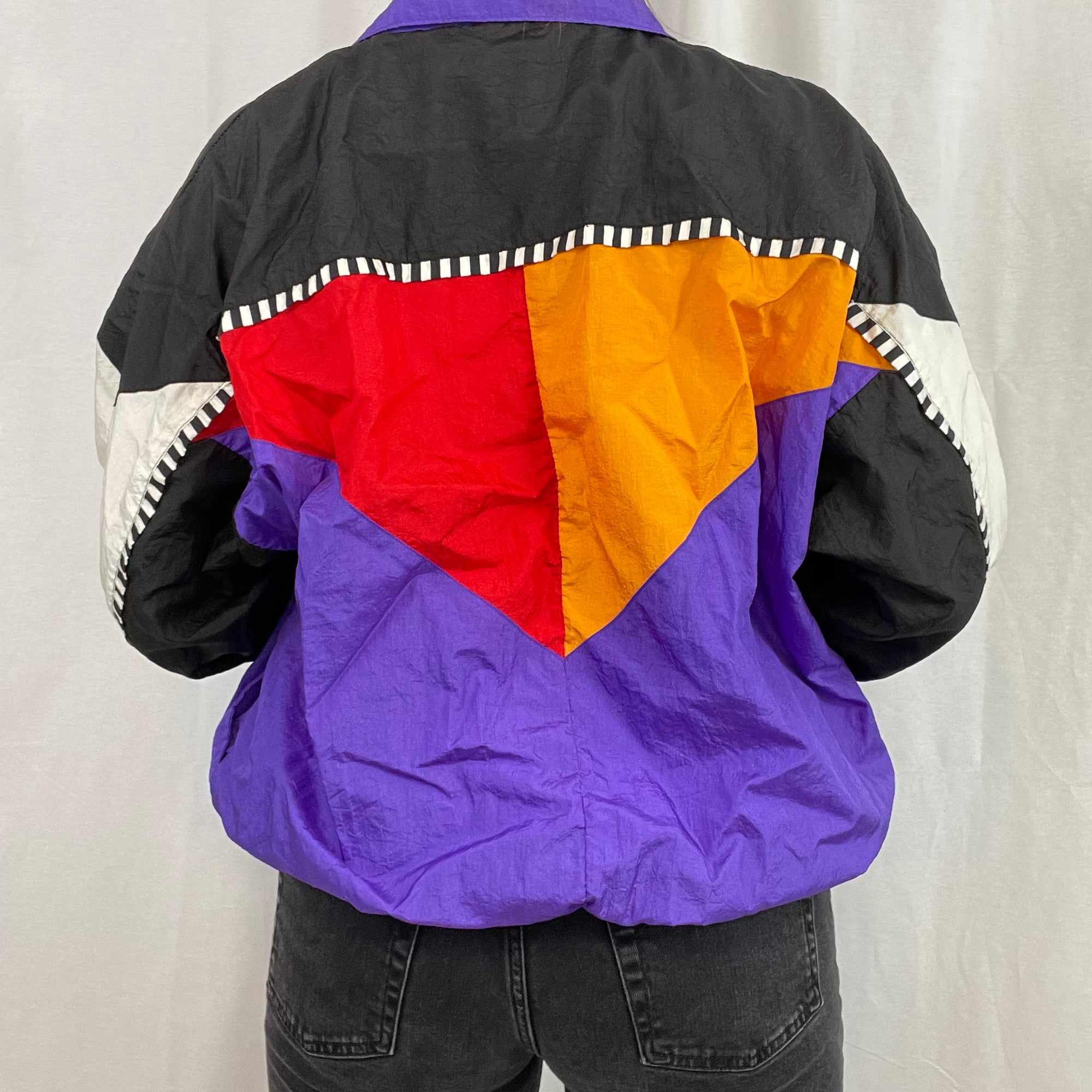Vintage 80's Multicolor Windbreaker Jacket size Large
